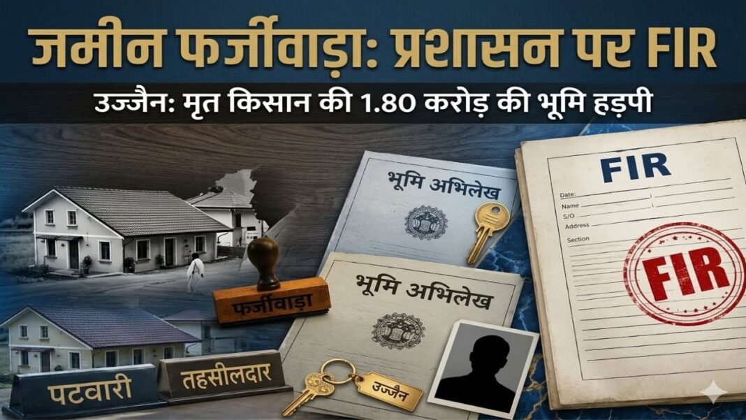 Ujjain में 1.80 करोड़ की जमीन हड़पने का खेल! मृत किसान का बना फर्जी बेटा,पटवारी-तहसीलदार पर FIR