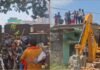 Balaghat Encroachment Drive Tension : बालाघाट में बुलडोजर एक्शन पर बवाल: अतिक्रमण हटाने पहुंची टीम के सामने शख्स ने खुद पर उड़ेला पेट्रोल, जानें फिर क्या हुआ?