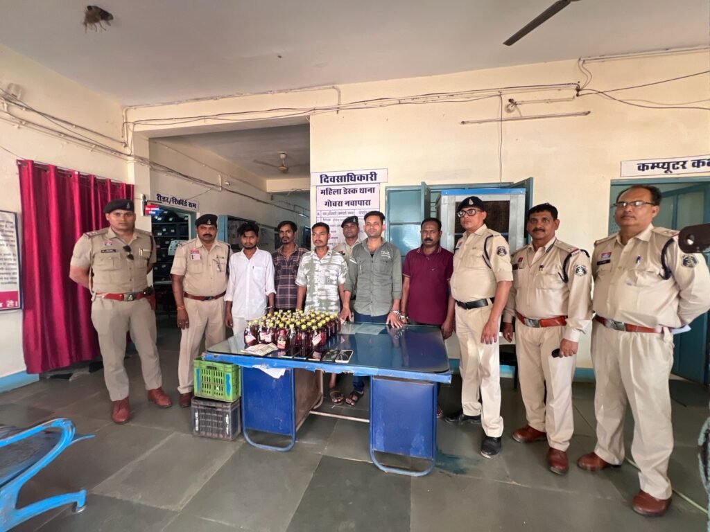 chhattisgarh-raipur-dhaba-illegal-liquor-raid-arrest