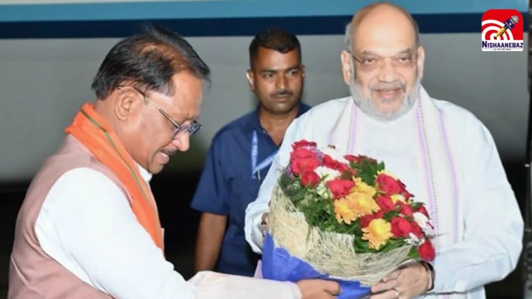 Amit Shah Chhattisgarh Visit : छत्तीसगढ़ पहुंचे अमित शाह, दिखाएंगे डायल 112 की गाड़ियों को हरी झंडी, होंगे रायपुर-टू-बस्तर कई ख़ास इवेंट्स में शामिल