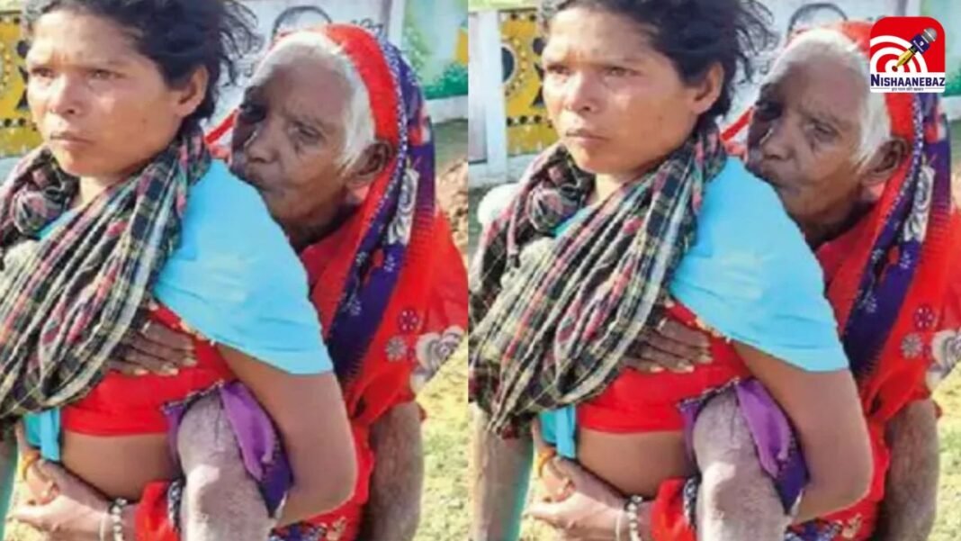 CG: शर्मनाक! सिर्फ ₹1500 के लिए सास को कंधे पर लादकर 9 किमी पैदल भटकती बहू, सिस्टम पर उठे सवाल