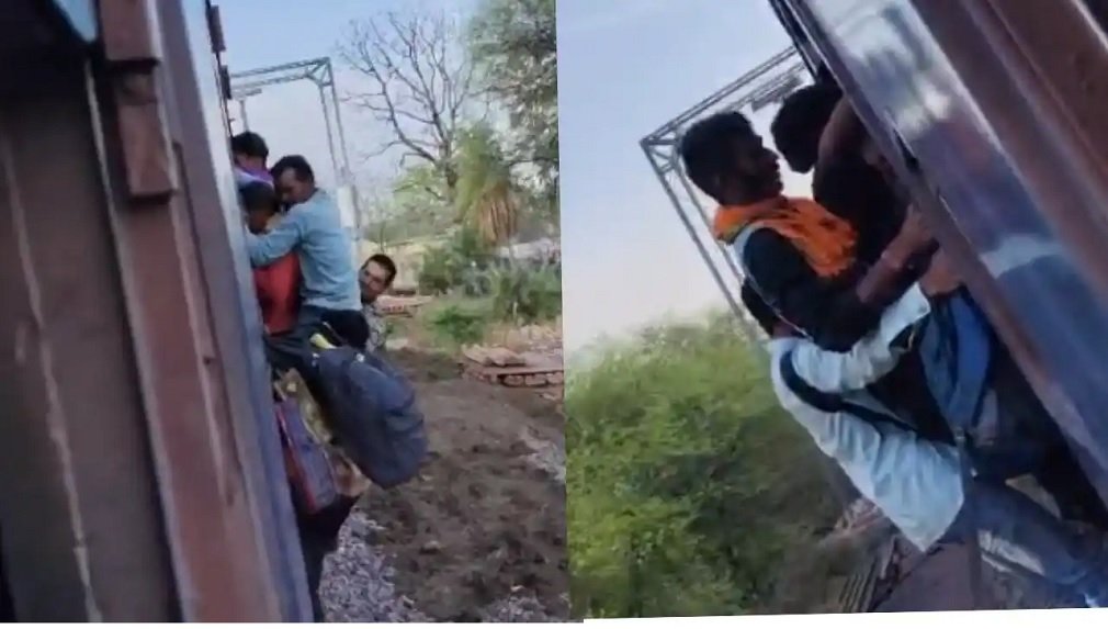 Antagarh Raipur memu Train:अंतागढ़-रायपुर लोकल ट्रेन में यात्रियों की जान जोखिम में, गेट पर लटककर सफर का वीडियो वायरल