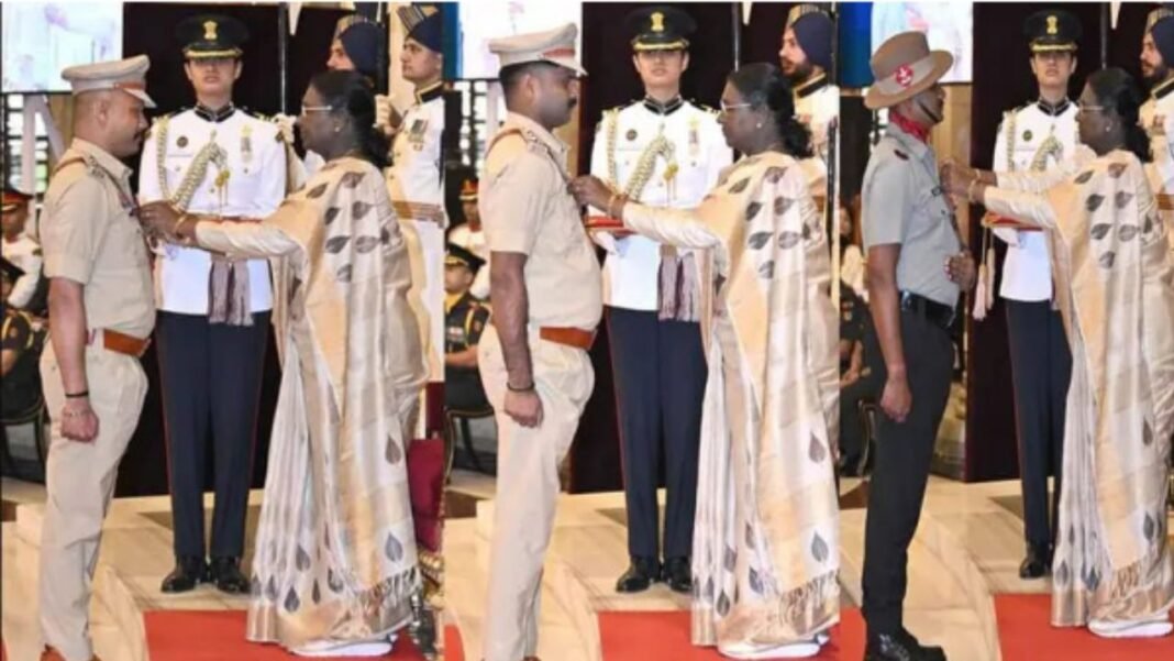 Chhattisgarh Shaurya Chakra: छत्तीसगढ़ के तीन जवानों को राष्ट्रपति द्रौपदी मुर्मू ने नई दिल्ली में ‘शौर्य चक्र’ से किया सम्मानित।