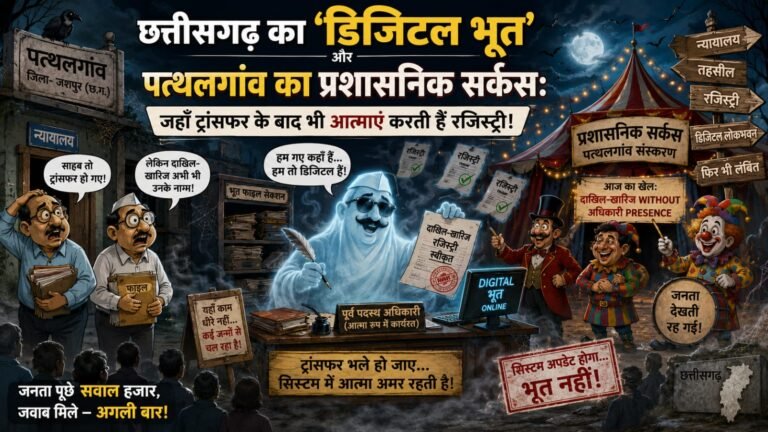 Jashpur Land Scam: ट्रांसफर के बाद भी ‘भूत’ ने की 33 रजिस्ट्रियां! पत्थलगांव राजस्व विभाग में बड़ा डिजिटल फर्जीवाड़ा