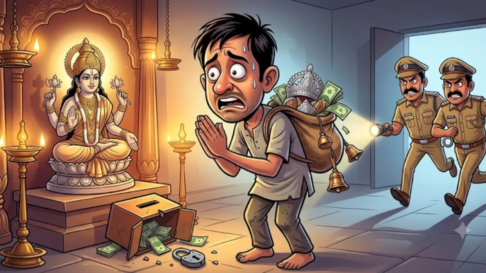 Bhopal Temple Theft: भोपाल में मंदिरों को निशाना बनाने वाला शातिर गैंग गिरफ्तार, चोरी से पहले भगवान से मांगता था माफी, फिर ले जाता था चांदी के मुकुट और दानपेटी की नकदी Bhopal Temple Theft: भोपाल में मंदिरों को निशाना बनाने वाला शातिर गैंग गिरफ्तार, चोरी से पहले भगवान से मांगता था माफी, फिर ले जाता था चांदी के मुकुट और दानपेटी की नकदी