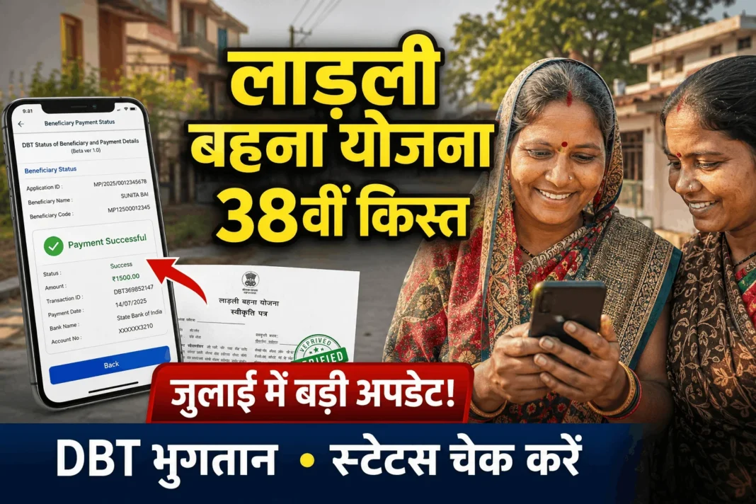 Ladli Behna Yojana 38th Installment: जुलाई में कब आएगी 38वीं किस्त? जानिए ताजा अपडेट, पात्रता और नाम चेक करने का आसान तरीका Ladli Behna Yojana 38th Installment: जुलाई में कब आएगी 38वीं किस्त? जानिए ताजा अपडेट, पात्रता और नाम चेक करने का आसान तरीका
