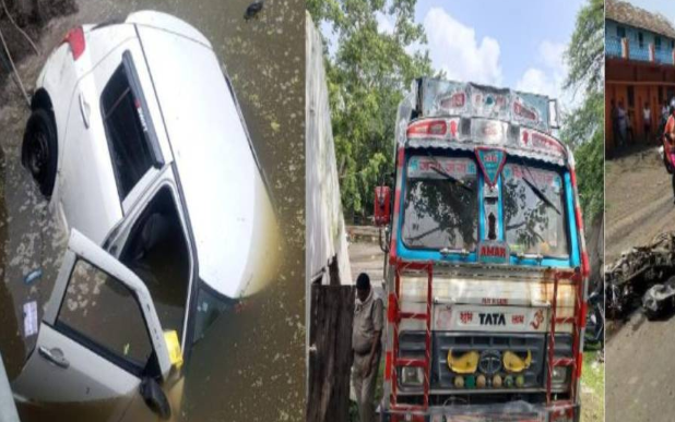 MP Road Accident: MP में मौत का ब्लैक संडे राजगढ़ में कार हादसे में 5 की मौत, नरसिंहपुर में ट्रक ने 3 मजदूरों को रौंदा, उज्जैन में स्कूटी की टक्कर CCTV में कैद MP Road Accident: MP में मौत का ब्लैक संडे राजगढ़ में कार हादसे में 5 की मौत, नरसिंहपुर में ट्रक ने 3 मजदूरों को रौंदा, उज्जैन में स्कूटी की टक्कर CCTV में कैद