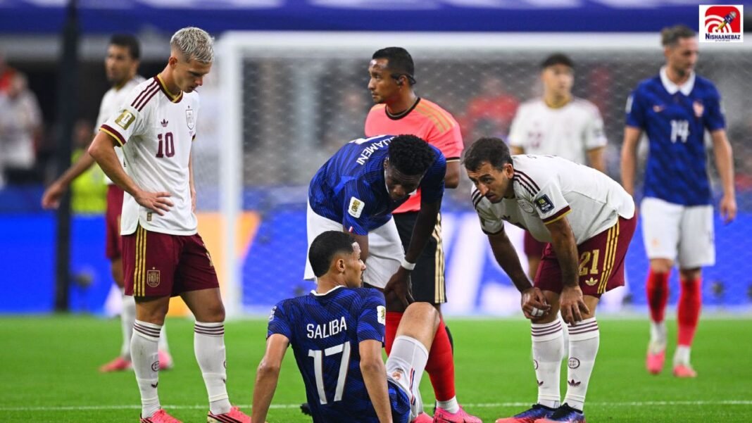 FIFA 2026: स्पेन ने कर दिया बड़ा उलटफेर, 16 साल बाद फाइनल में! टूटा फ्रांस का सपना, एम्बाप्पे निराश FIFA 2026: स्पेन ने कर दिया बड़ा उलटफेर, 16 साल बाद फाइनल में! टूटा फ्रांस का सपना, एम्बाप्पे निराश