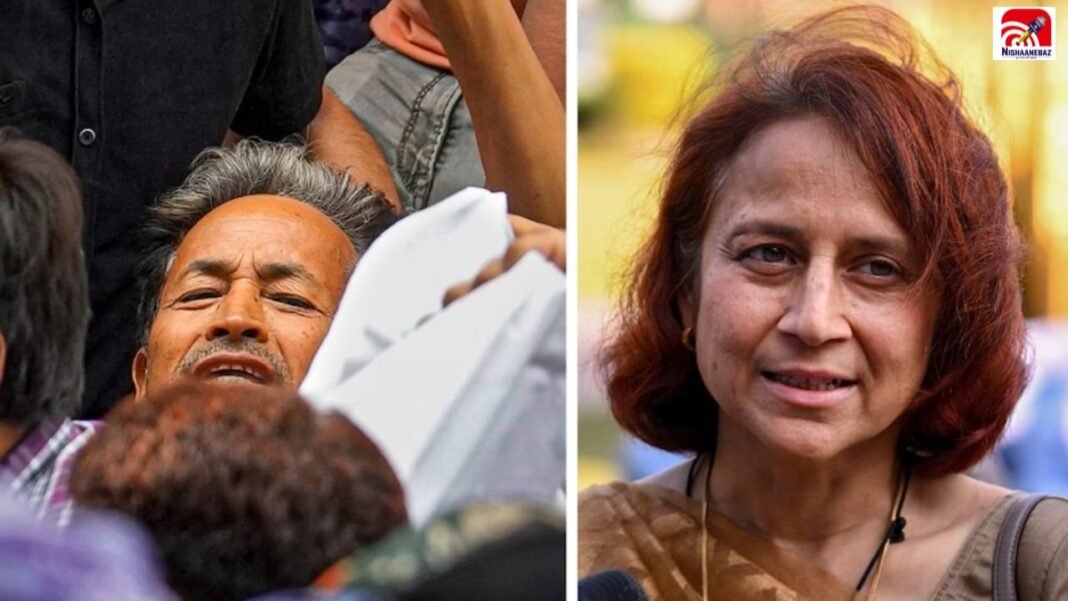 सोनम वांगचुक को अस्पताल ले जाने के बाद पत्नी का बड़ा अल्टीमेटम- मेरी सहमति के बिना मेरे पति को कुछ भी खिलाया तो… सोनम वांगचुक को अस्पताल ले जाने के बाद पत्नी का बड़ा अल्टीमेटम- मेरी सहमति के बिना मेरे पति को कुछ भी खिलाया तो…