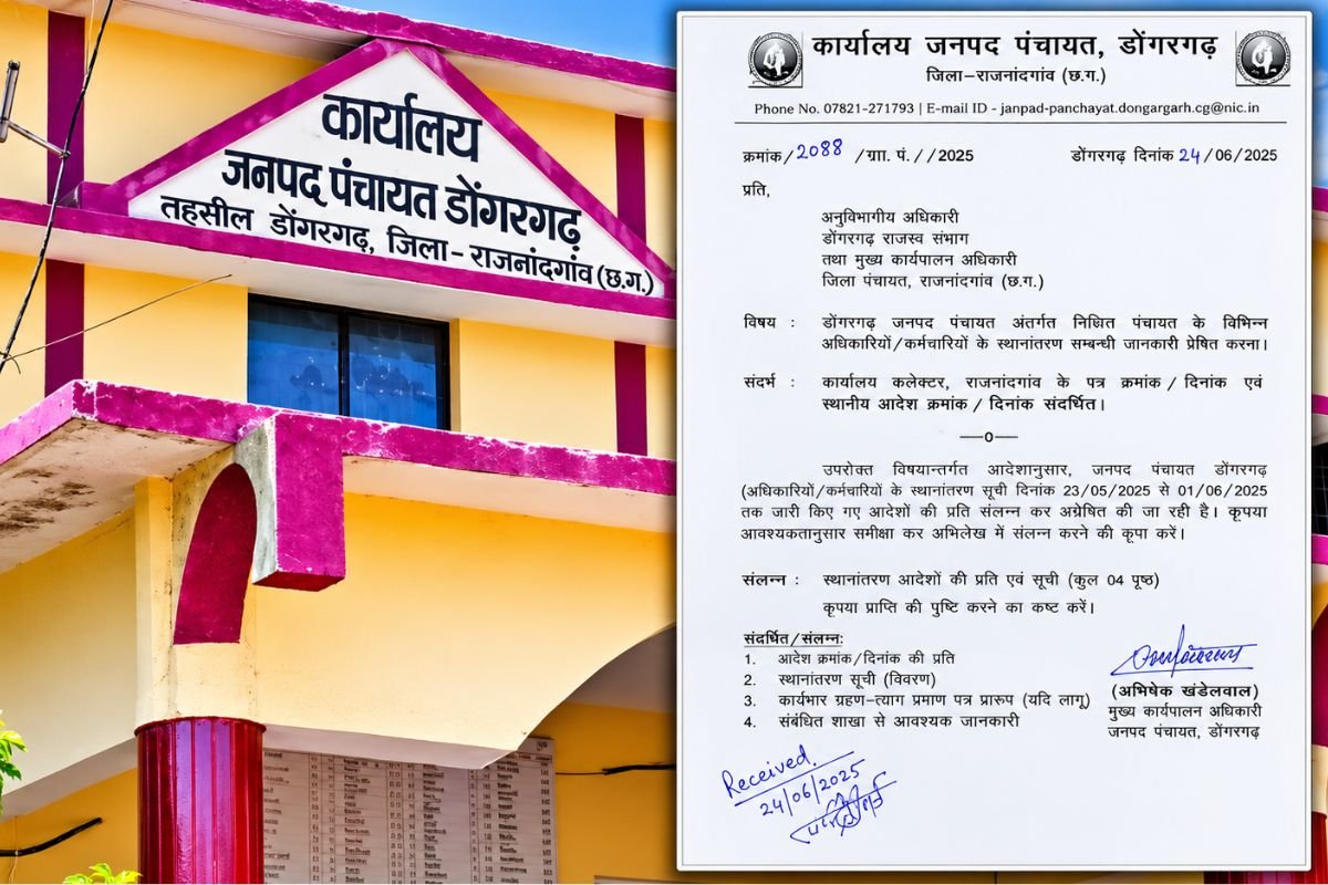 Dongargarh Janpad Audit Hospitality Controversy: डोंगरगढ़ जनपद का विवादित आदेश: CAG ऑडिट टीम की ‘खातिरदारी’ के निर्देश पर खड़े हुए सवाल
