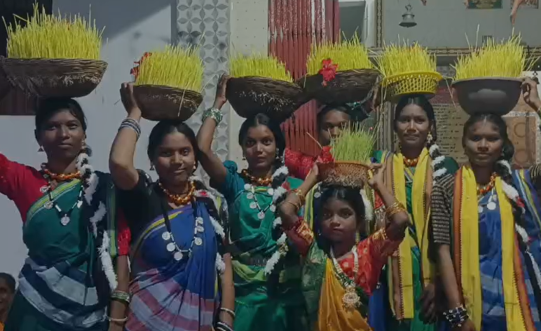 Janjgir Champa Bhojli Festival: कटघरी में निकली भव्य भोजली शोभायात्रा, दिखी छत्तीसगढ़ी संस्कृति की खूबसूरत तस्वीर
