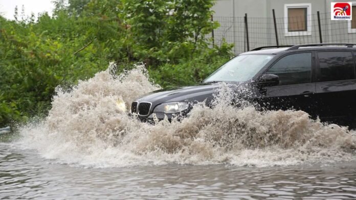 car in water