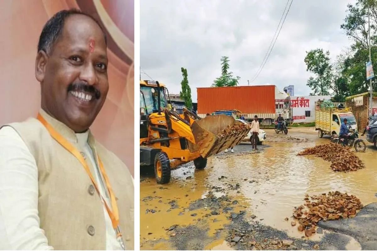 Surguja NH Potholes Issue: सरगुजा में जर्जर एनएच पर फंसी बीजेपी संगठन महामंत्री पवन साय की कार, मंत्री-नेताओं की लगाई क्लास