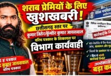 Ambikapur News: शराब प्रेमियों के लिए खुशखबरी! वरिष्ठ पत्रकार की शिकायत पर जागा विभाग Ambikapur News