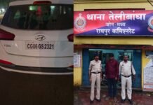 Raipur Crime: जोरा स्कूल के पास कार की रफ्तार बढ़ाकर भागने लगा आरोपी, पीछा कर पुलिस ने पकड़ा; 2.3 किलो गांजा और कार जब्त Raipur Crime