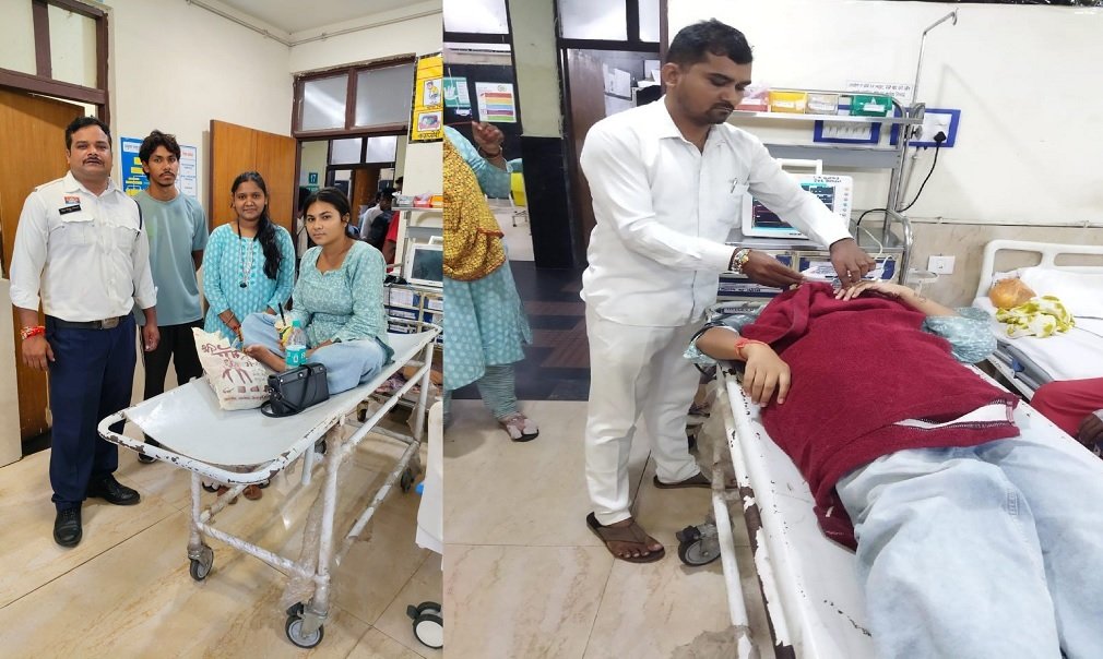 Raipur News: लोधीपारा चौक पर बेहोश होकर गिरी युवती की यातायात पुलिस ने बचाई जान, समय पर अस्पताल पहुंचाया