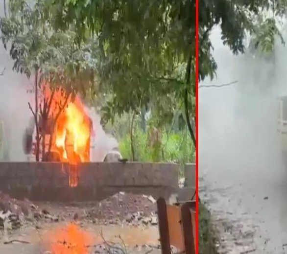 Sukma News: सुकमा में पुलिस वाहन में लगी भीषण आग, जवानों ने कूदकर बचाई जान; बड़ा हादसा टला