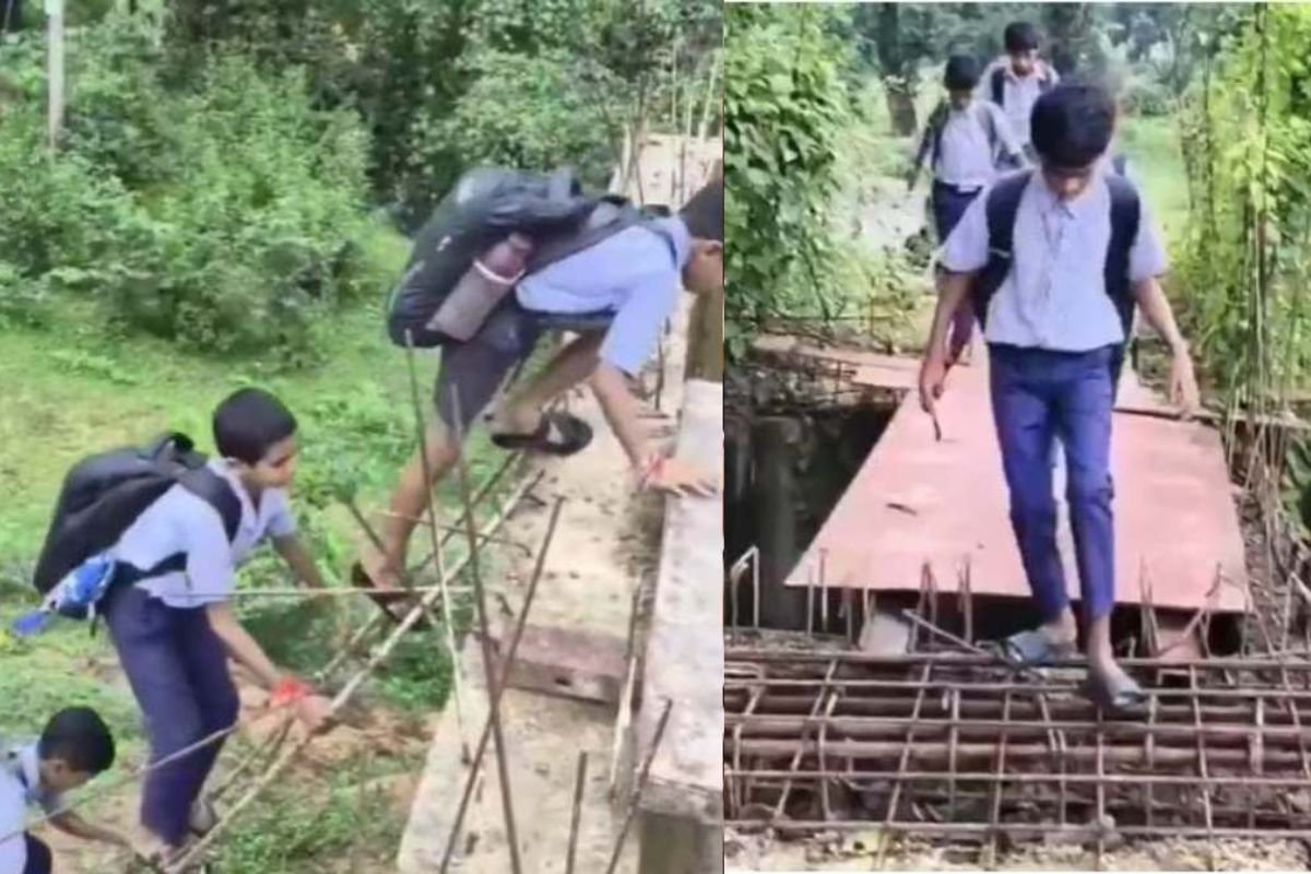 Gariaband Pairi River Bridge Delay: गरियाबंद में 6 साल से अधूरा पैरी नदी पुल, लोहे की सीढ़ी के सहारे नदी पार करने को मजबूर बच्चे