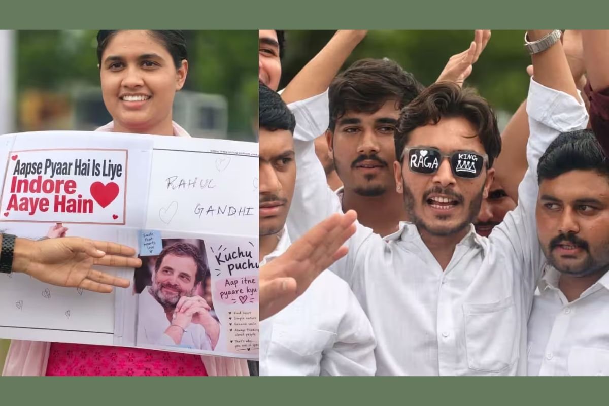 Rahul Gandhi Indore Student Rally: ‘छात्रों की गूंज’ कार्यक्रम में उमड़ी युवाओं की भीड़, ‘RAGA’ चश्मे और पोस्टरों ने खींचा ध्यान
