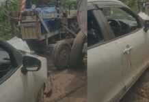 Sheopur News : कार हटाने को लेकर विवाद, ट्रैक्टर से 100 मीटर तक घसीटा; फिर लहराई बंदूक