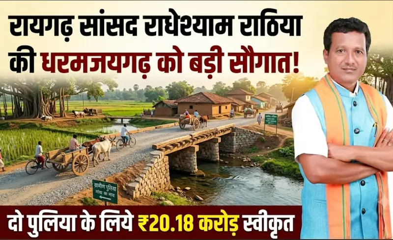 MP Raaghavendra Rathia Efforts For Raigarh: सांसद राधेश्याम राठिया के प्रयासों से ग्रामीण क्षेत्रों को सौगात, अंगना-पोटिया और कोंधरा-खड़गांव मार्ग होंगे सुगम