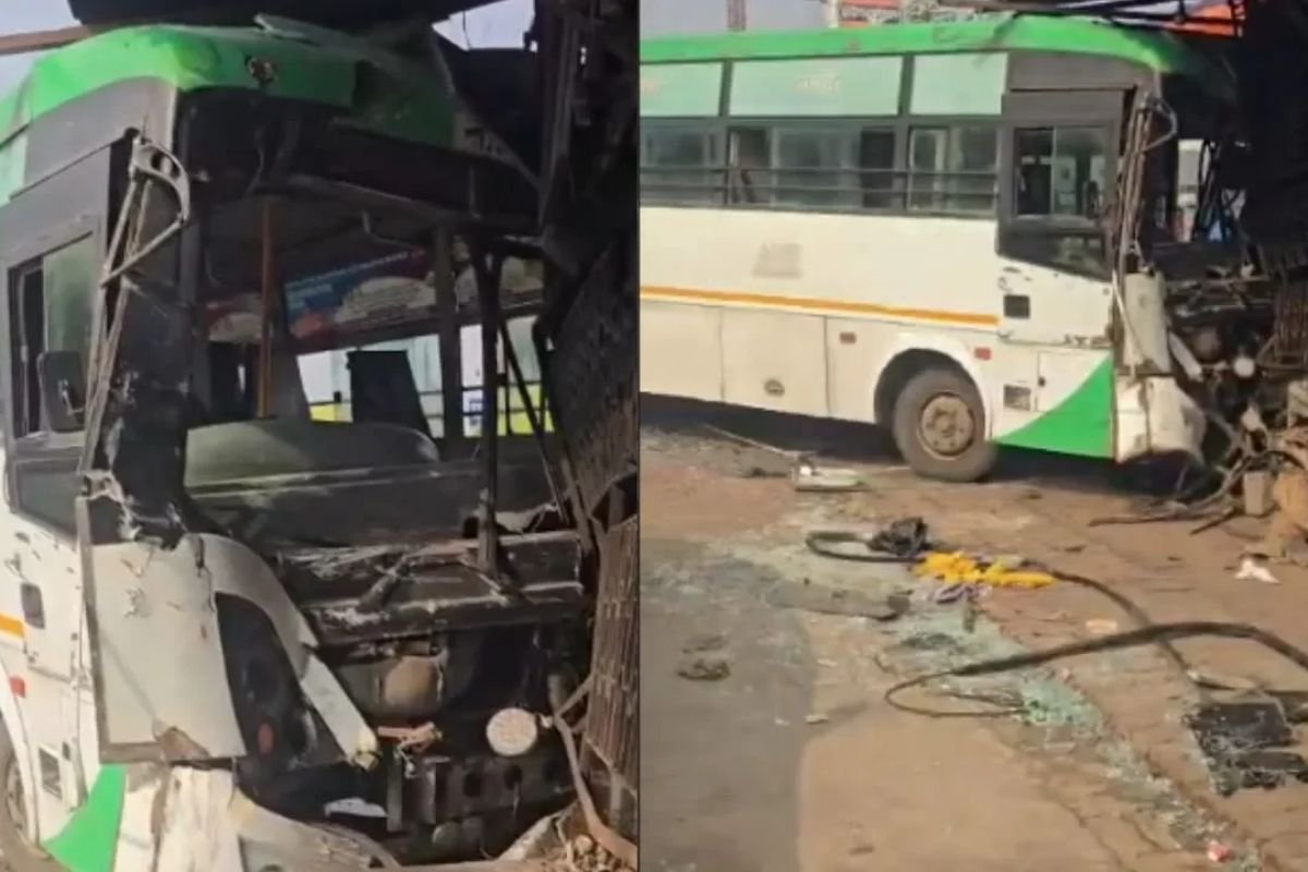 Indore Bus Accident:  इंदौर में बेकाबू चार्टर्ड बस ढाबे की दीवार तोड़कर सीधे किचन में घुसी, मची खलबली