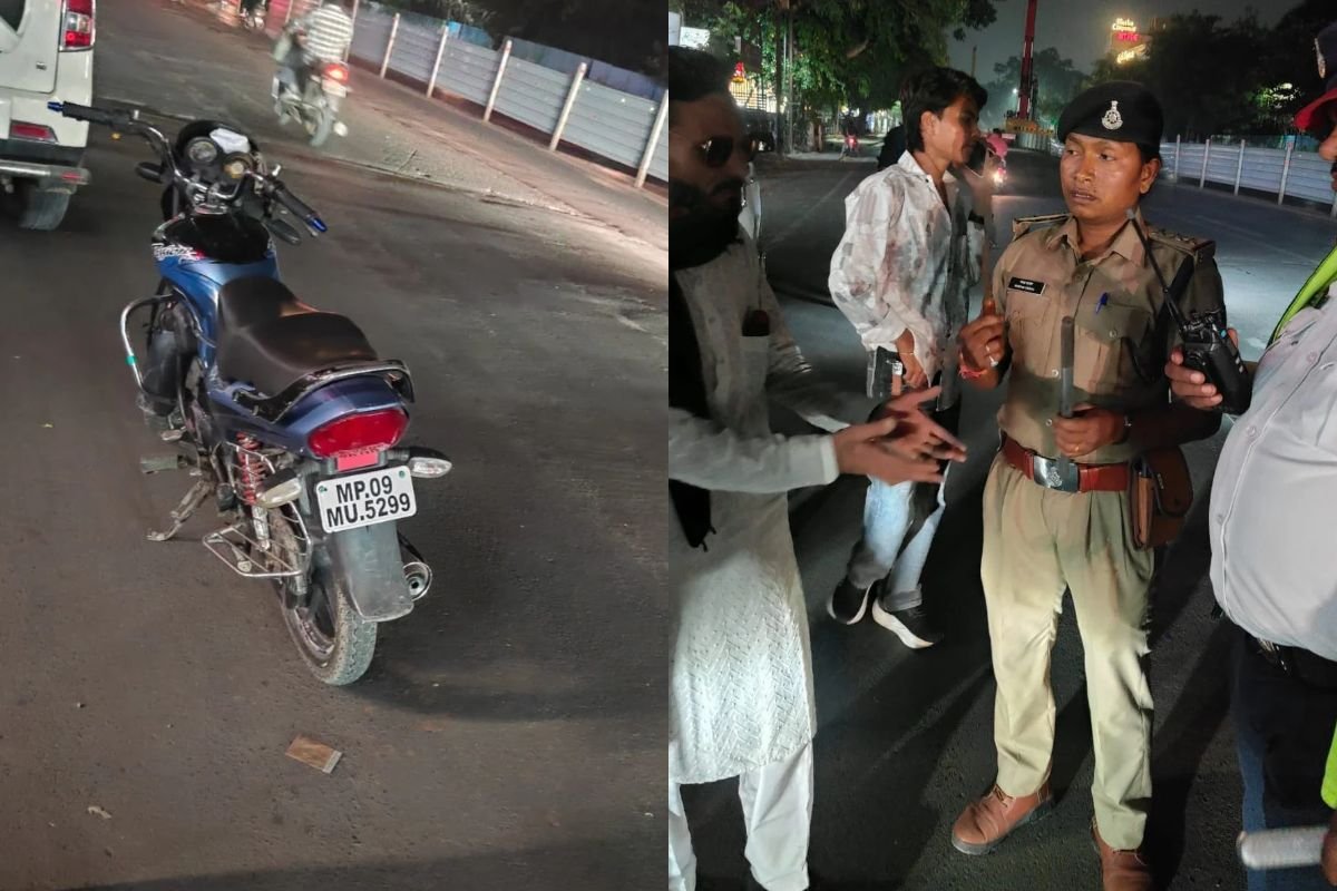 Indore Palasia Chauraha Action: पलासिया चौराहे पर ट्रैफिक पुलिस की कार्रवाई से मचा हड़कंप, छड़ी के भीतर छिपाकर रखी गई थी गुप्ती