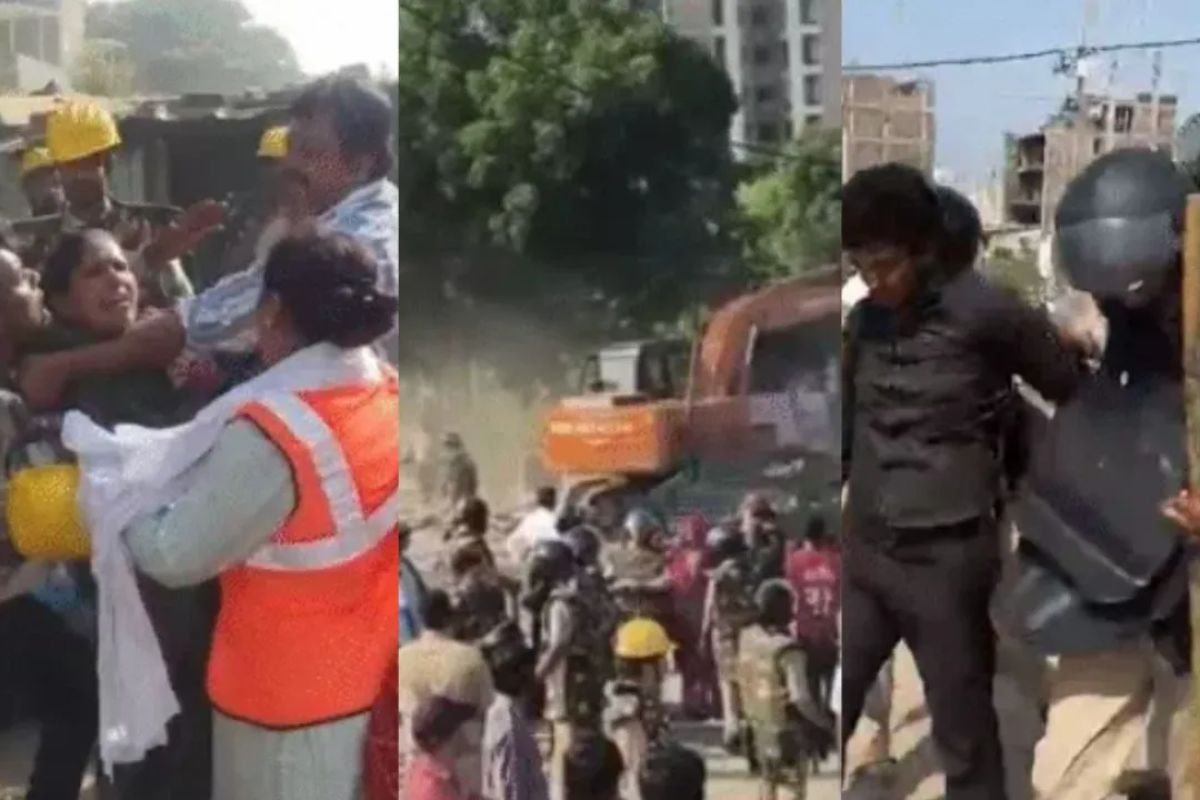 Police Action in Indore: प्रशासनिक कार्रवाई के दौरान अफरा-तफरी, पथराव करने वाले उपद्रवियों को पुलिस ने प्लास्टिक पाइप से खदेड़ा; दो गिरफ्तार
