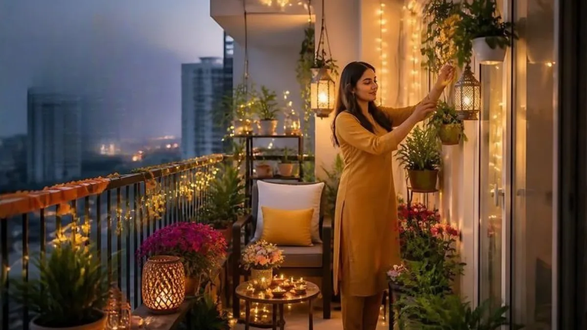 Diwali Decoration Ideas: इस दिवाली बालकनी को बनाएं घर का सबसे खूबसूरत कोना, रंग-बिरंगी झालरों से सजाने के 5 आसान तरीके